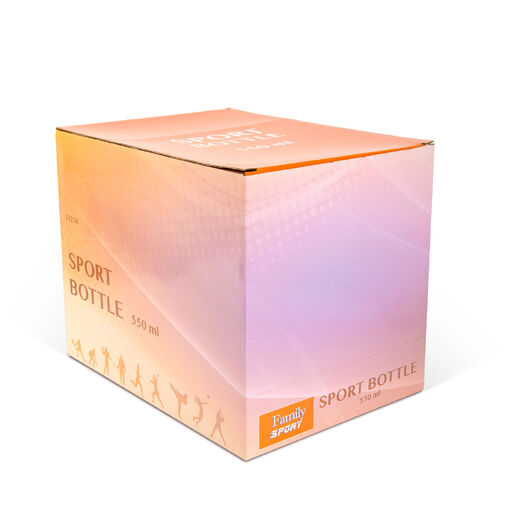 57216 • Športová fľaša - plastová, priehľadná - 550 ml - v 3 farbách