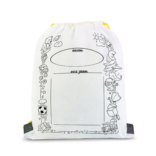 57317A • Vyfarbovateľný vak na prezúvky – so 4 fixkami – 33 x 27 cm