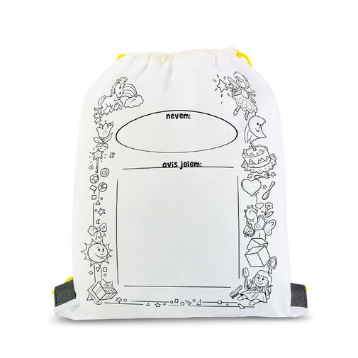 57317B • Vyfarbovateľný vak na prezúvky – so 4 fixkami – 33 x 27 cm