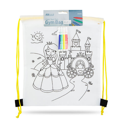 57317D •  Vyfarbovateľný vak na prezúvky – so 4 fixkami – 33 x 27 cm – 4 druhy