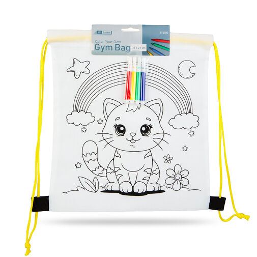 57317D •  Vyfarbovateľný vak na prezúvky – so 4 fixkami – 33 x 27 cm – 4 druhy