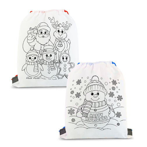 57317E • Vyfarbovateľný vak na prezúvky – so 4 fixkami – 33 x 27 cm – 2 druhy