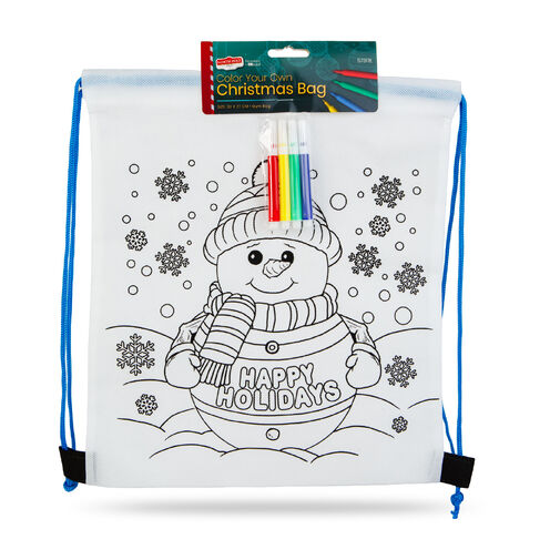 57317E • Vyfarbovateľný vak na prezúvky – so 4 fixkami – 33 x 27 cm – 2 druhy