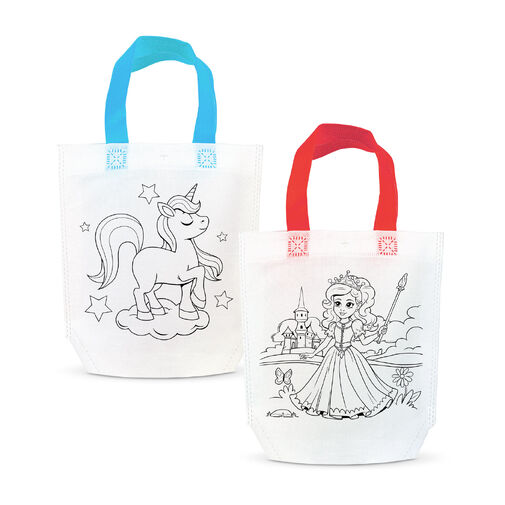 57318C • Darčeková taška na vyfarbenie – so 4 fixkami – 24 x 22 cm – 2 druhy