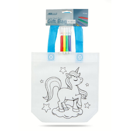 57318C • Darčeková taška na vyfarbenie – so 4 fixkami – 24 x 22 cm – 2 druhy