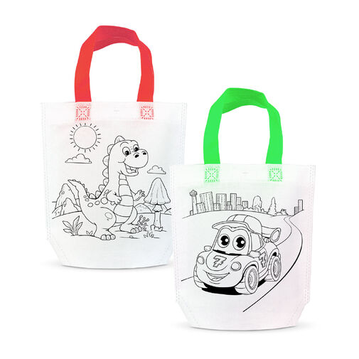 57318D • Darčeková taška na vyfarbenie – so 4 fixkami – 24 x 22 cm – 2 druhy