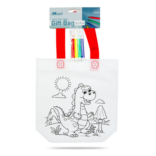 57318D • Darčeková taška na vyfarbenie – so 4 fixkami – 24 x 22 cm – 2 druhy