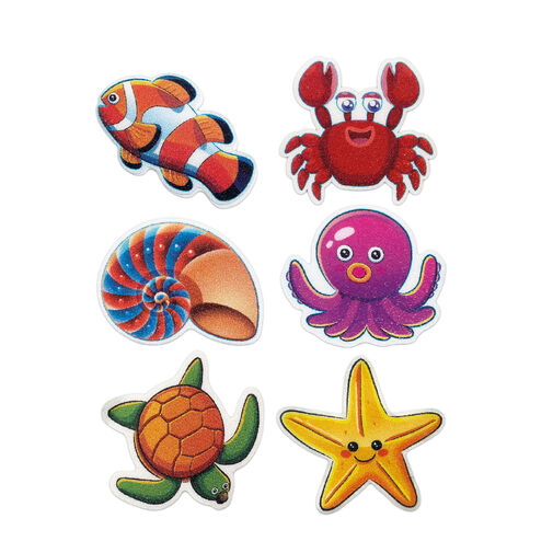 57395 • Samolepiace protišmykové nálepky – morské motívy – 6 ks / balenie