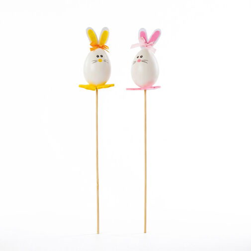 57950 • Veľkonočná dekorácia - zajac, filc - 33 cm - 2 ks