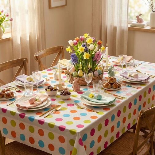 57953 • Veľkonočný obrus - flanel - 132 x 178 cm