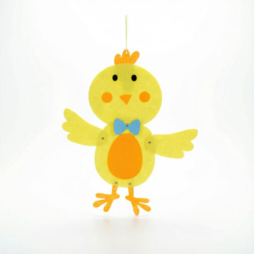 57964A • Veľkonočná závesná dekorácia - kuriatko, filc