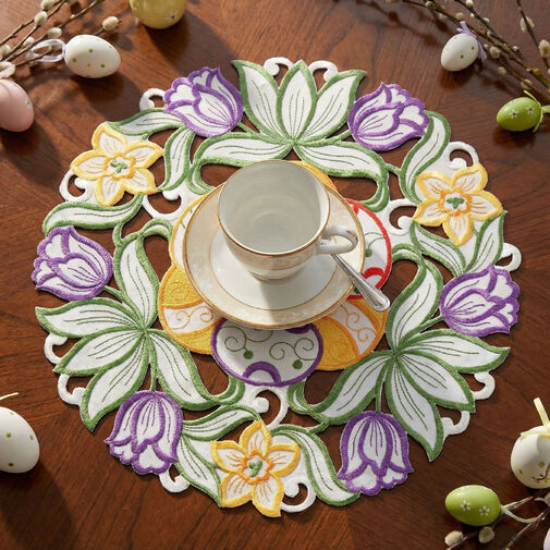 57976 • Veľkonočná vyšívaná podložka – Ø35 cm