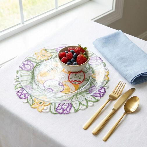 57976 • Veľkonočná vyšívaná podložka – Ø35 cm