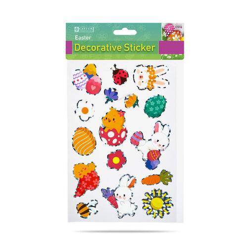 57978 • Veľkonočná dekoratívna nálepka - rôzne druhy - 20,7 x 13,9 cm