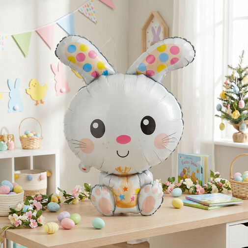 57979 • Veľkonočný balón - zajačik - hliníková fólia - 78 cm