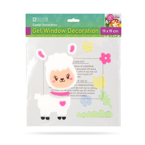 57986 • Veľkonočná dekorácia – gélová okenná dekorácia – 19 x 19 cm – viacero druhov