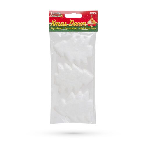 58025A • Polystyrénová dekorácia - strom - 3 ks / balenie
