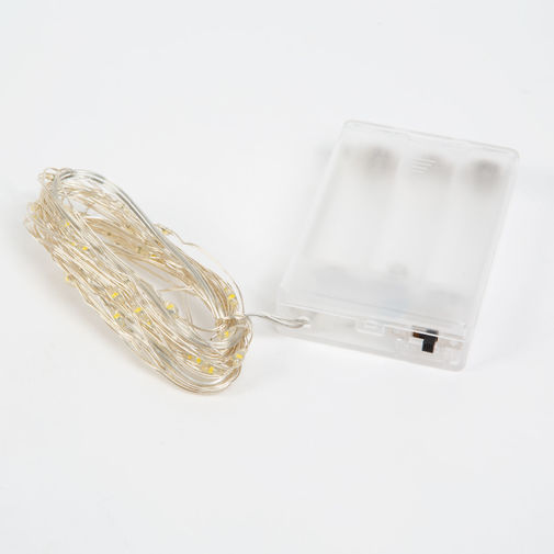 58041A • Vianočná LED sveteľná reťaz - 5 m - 50 LED - teplá biela - 3 x AA