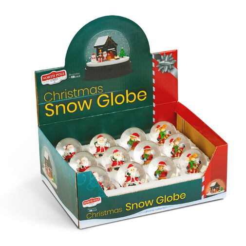 58061E • Vianočná snehová guľa - 4 druhy - 12 ks / displej