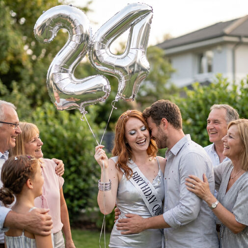 58085-02 • Narodeninový fóliový balón číslo 2 - strieborný - 40