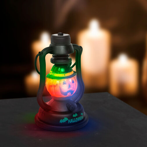 58114A • Halloweenska LED lampa s efektom smiechu - tekvica - na batérie