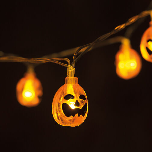 58173 • Halloweenska tekvicová sveteľná reťaz - 10 LED - 2 x AA - 1,2 m