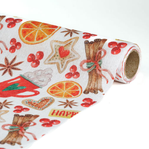 58206J • Stolový behúň – 180 x 28 cm – 70 % polyester, 30 % bavlna