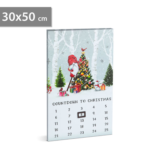 58466 • LED nástenný kalendár -3 teplé biele LED   - 30 x 50 cm