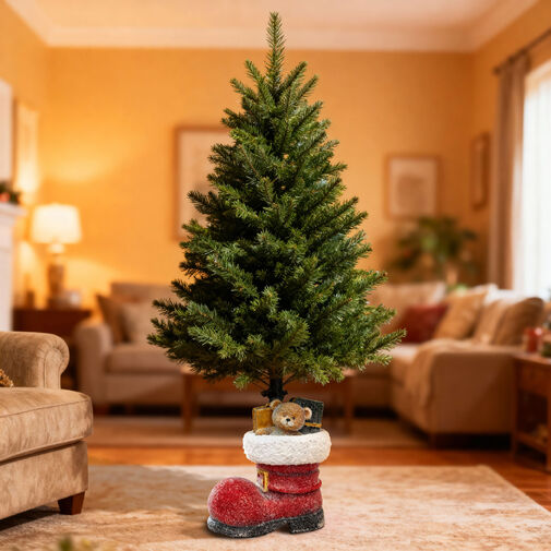 58594 • Stojan na vianočný stromček – čižma – umelý kameň – 35,5 x 22,4 x 45,5 cm