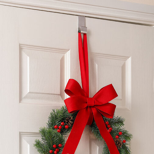 58617 • Držiak na veniec / dvernú dekoráciu - kov - 7 x 6,5 x 2 cm - 2 ks / balenie