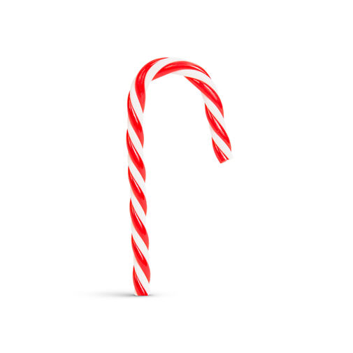 58702B • Vianočné dekoračné lízatko - 9,2 cm - červená / biela - 10 ks / balenie