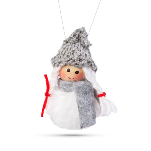 58725 • Ozdoba na vianočný strom - polyestrový snehuliak - 10 cm - 4 ks / balenie