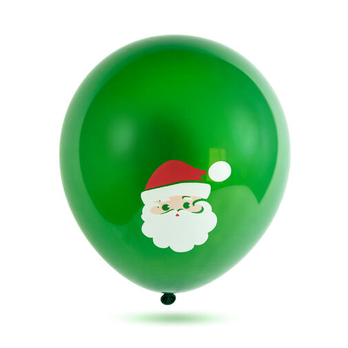 58754B • Sada balónikov - červené, biele, zelené, s vianočnými motívmi - 10 ks / balenie