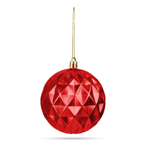 58762C • Sada ozdôb na vianočný strom - gule - červené - 6 ks / balenie