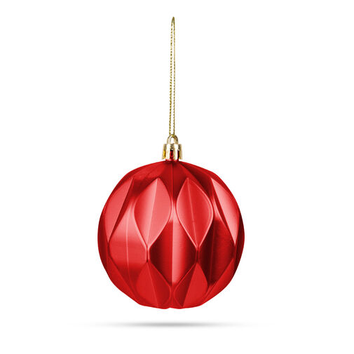 58762C • Sada ozdôb na vianočný strom - gule - červené - 6 ks / balenie