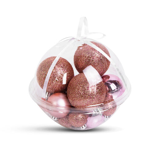 58786 • Sada ozdôb na vianočný strom - gule  - 3 - 6 cm - 16 ks / sada