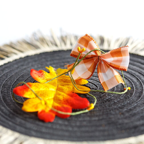 59015 • Jesenná dekorácia - 2 druhy súpravy - s listom - 5-dielna