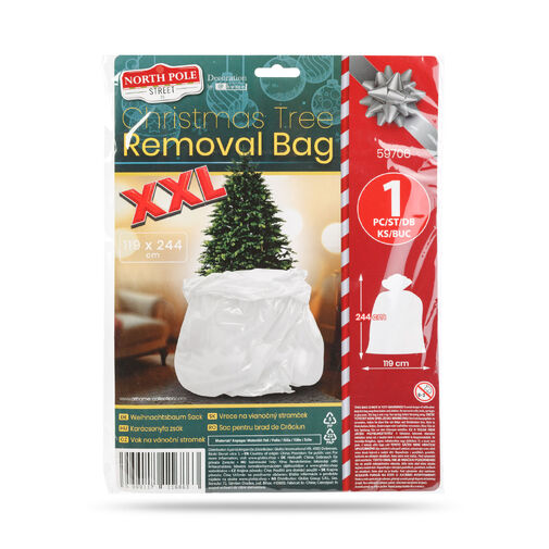 59706 • Vrece na vianočný stromček – fólia – 119 x 244 cm