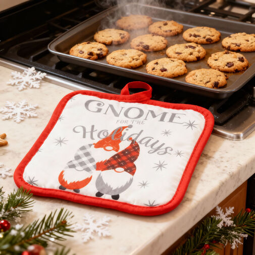 59709 • Vianočná súprava – utierka a chňapka – škriatok