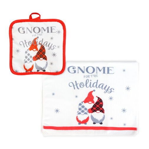 59709 • Vianočná súprava – utierka a chňapka – škriatok