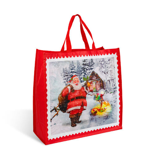 59714A • Vianočná darčeková taška – červená – 45 x 44 x 19 cm