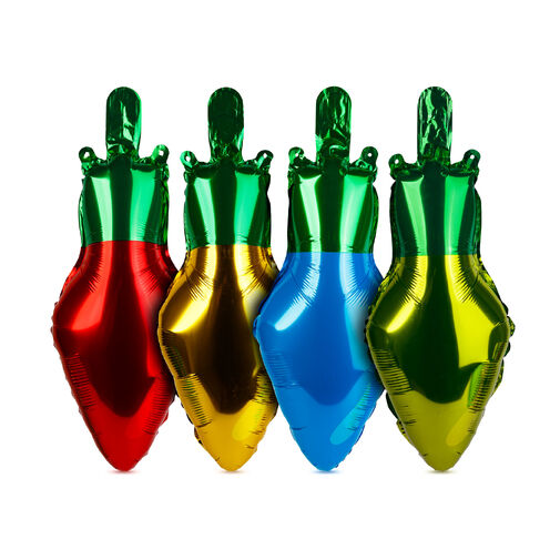 59715 • Vianočná dekorácia – balón – klasická žiarovka – 26 x 43 cm – 4 ks / balenie