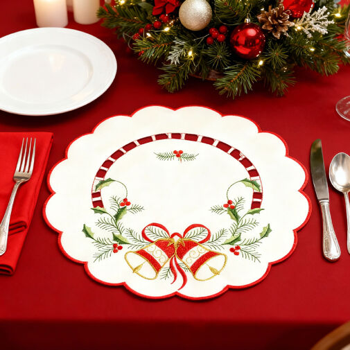 59723 • Vianočný obrus - vyšívaný - 29 cm - 3 druhy