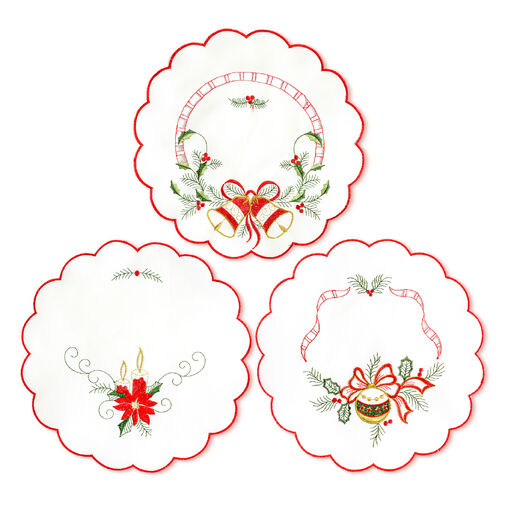 59723 • Vianočný obrus - vyšívaný - 29 cm - 3 druhy