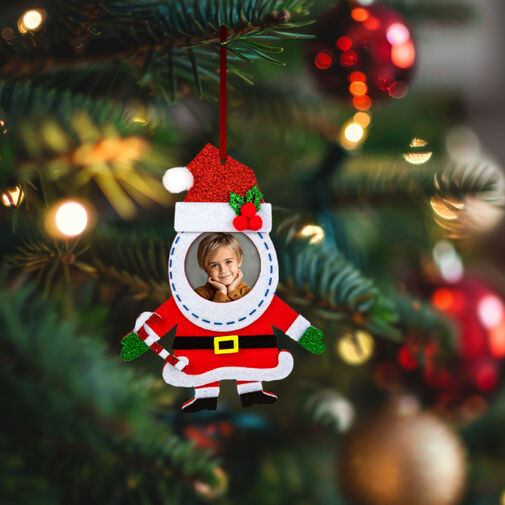 59730 • Vianočná dekorácia - filc - so zvončekom - na zavesenie - 13 x 17 cm - 3 druhy