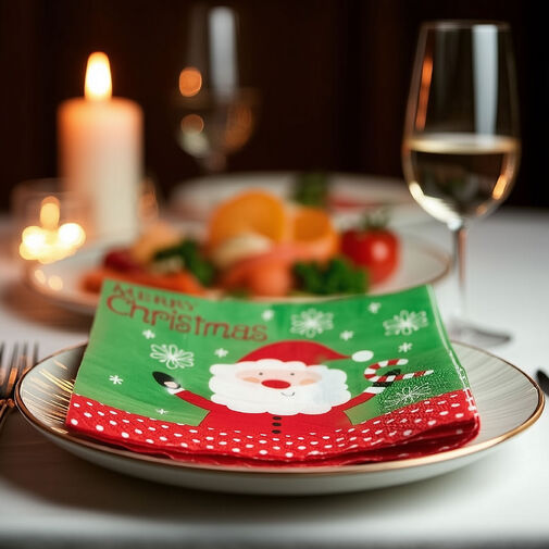 59735 • Vianočné papierové obrúsky - Mikuláš - 33 x 33 cm - 16 ks / balenie