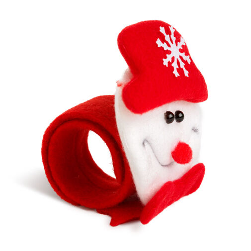 59737B • Vianočná dekorácia - náramok, tvorca drdolu - snehuliak - 21 x 8 cm