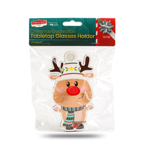 59738 • Vianočná dekorácia - stolný držiak na okuliare - 14 x 10 cm - 4 druhy