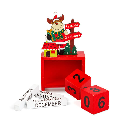 59740 • Vianočný kalendár - MDF - 13,5 x 7 x 3,5 cm - 3 druhy