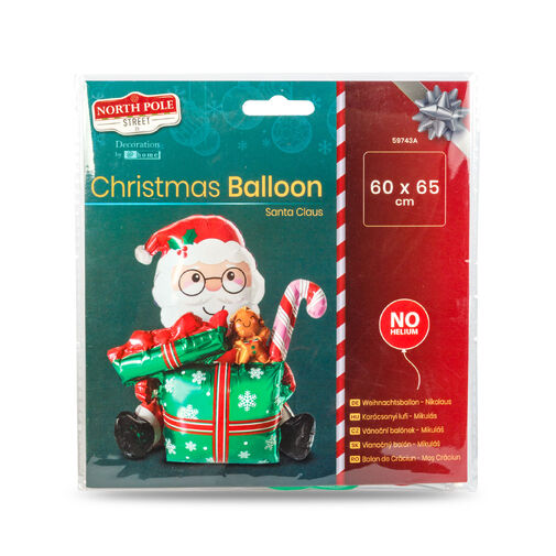 59743A • Vianočný balón - Mikuláš - 60 x 65 cm
